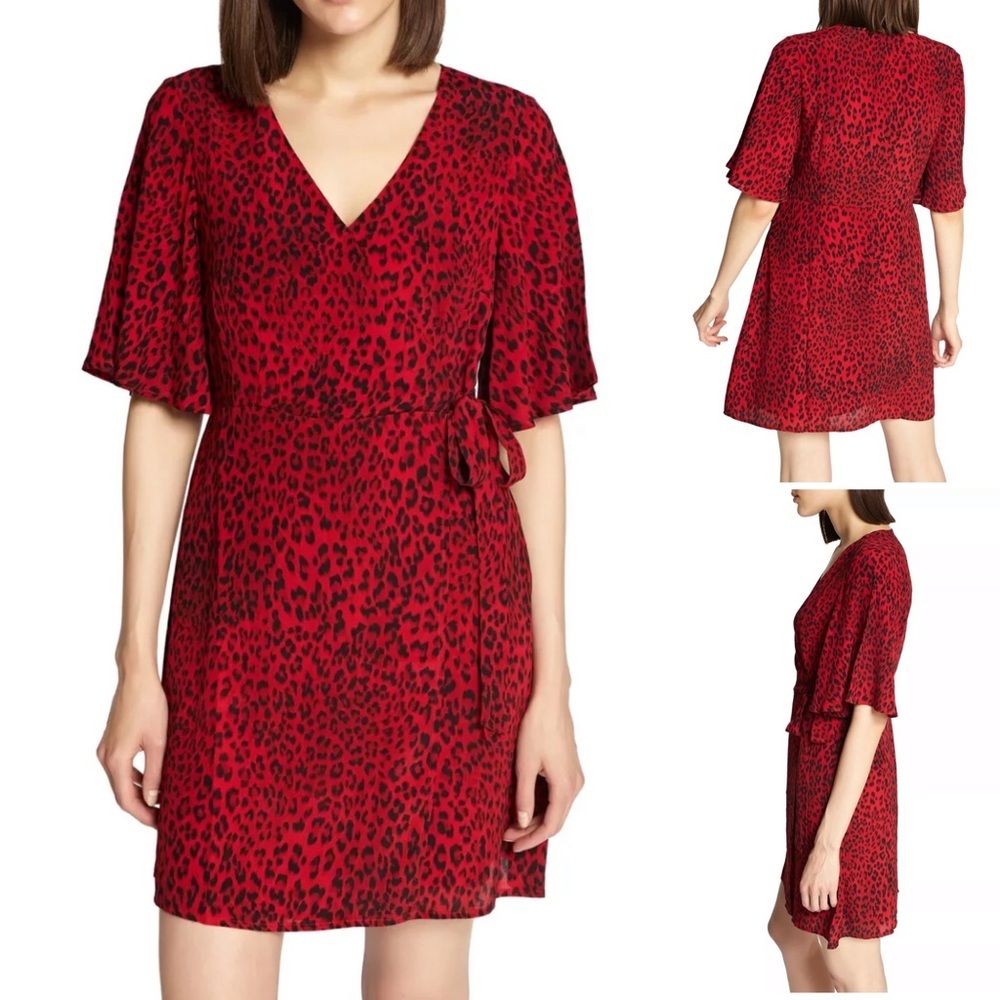 Sanctuary Woman’s Animal Print Wrap Dress size XL